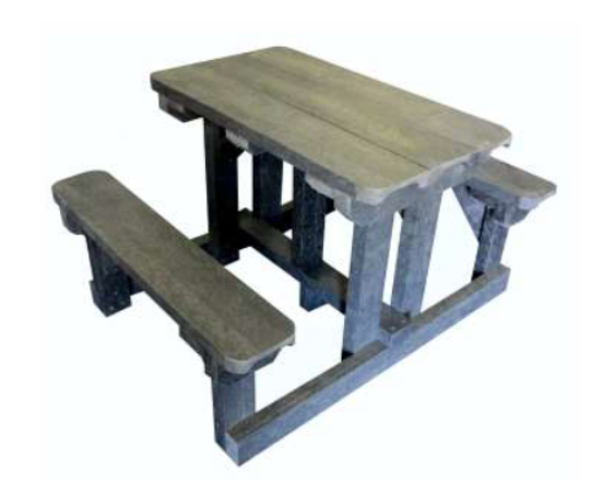 THE RECYCLED PLASTIC KIDDIES BENCH (2 TO 7 YEARS OLD)