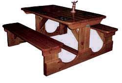 THE "HEAVY DUTY RHINO RANGE" CLASSIC WALK-IN BENCH (WIDER SEATS & TABLE TOP)