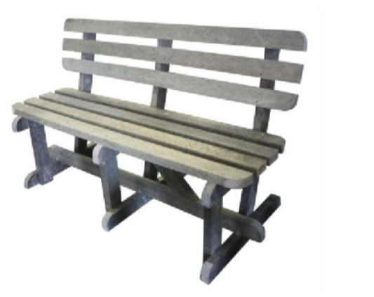 THE RECYCLED PLASTIC "PARKS" BENCH (No arm rests)