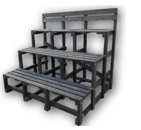 THE RECYCLED PLASTIC "PAVILION" SPORTS FIELD BENCH