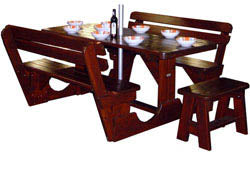 THE "ENTERTAINER" SET (With back rests & end stools)